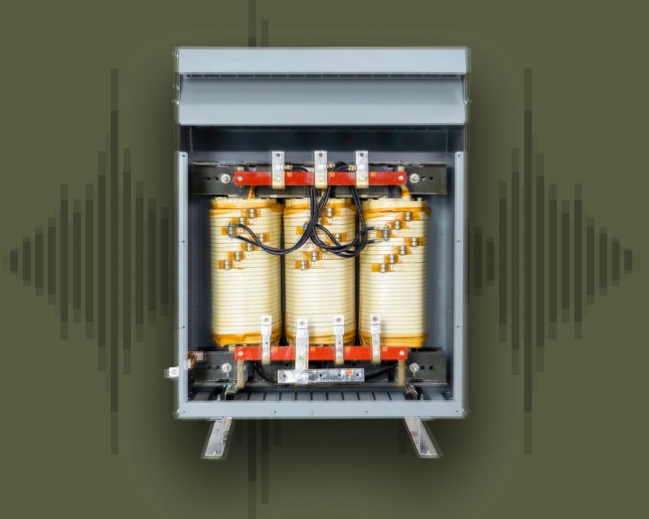 Transformer graphic with humming noise visual