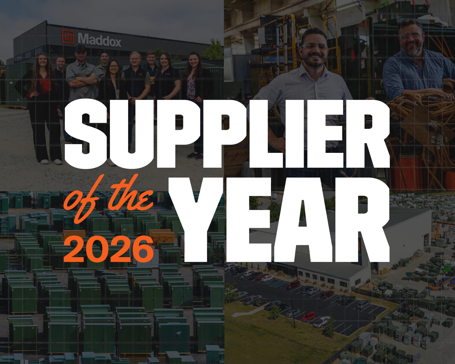 Graphic highlighting Maddox as 2026 transformer supplier of the year