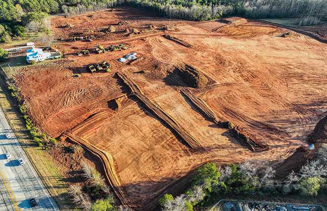 Aerial view of the Woodruff, SC site